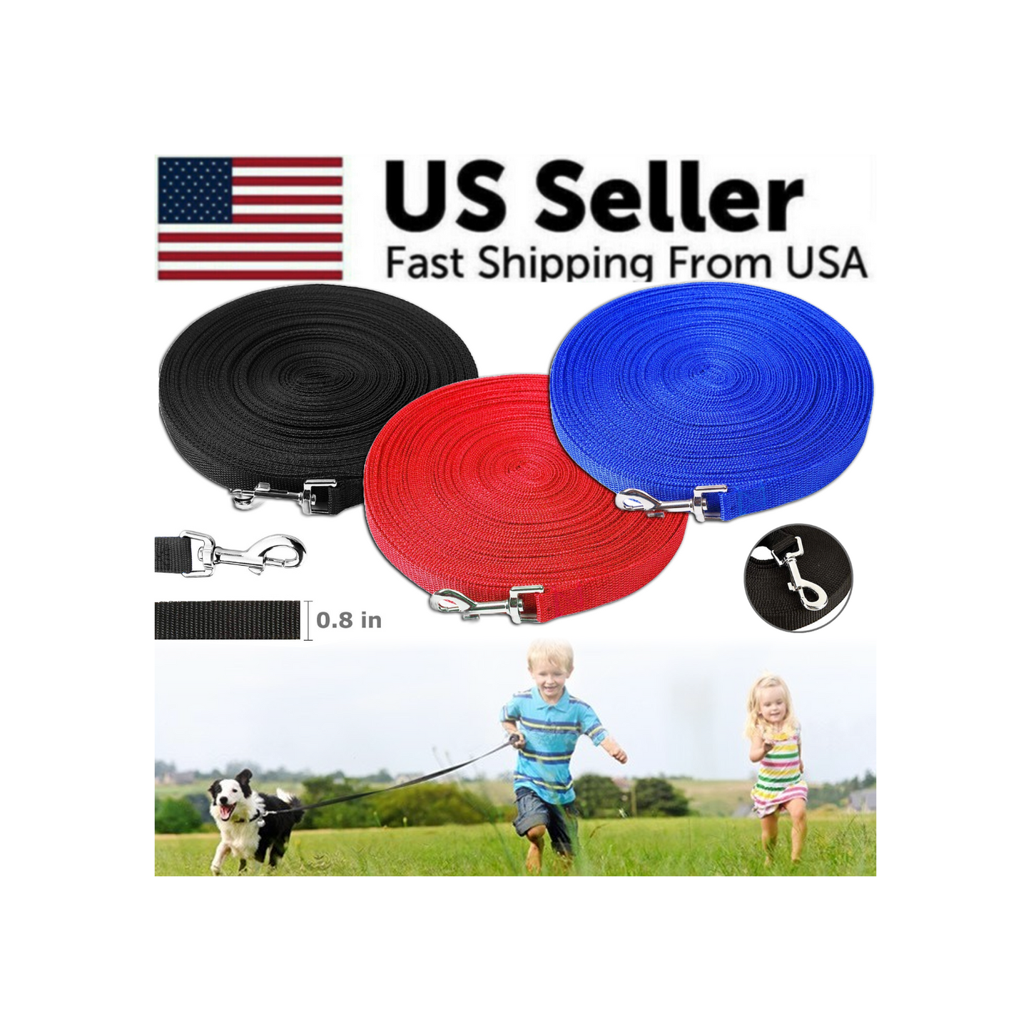 Long Training Lead (6ft-100ft) | Comfort Grip & USA Made