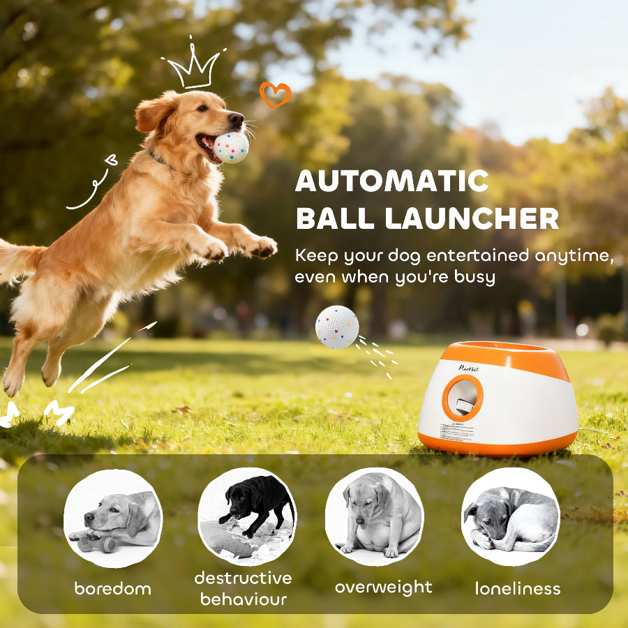 Powerful Large Breed Ball Launcher | 78ft Range | PawHut
