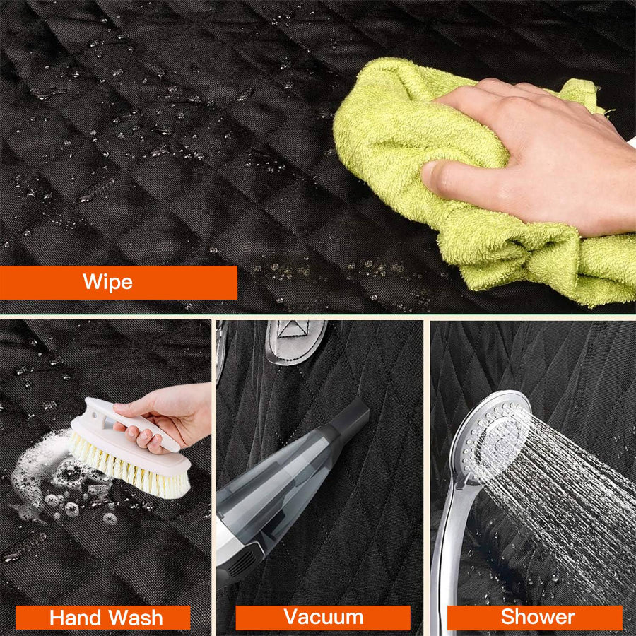 Heavy-Duty Waterproof Dog Car Seat Cover – Universal Fit with Bonus Safety Belt