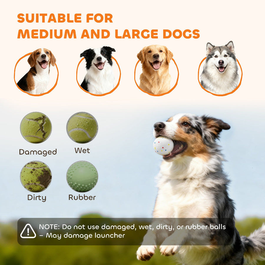 Powerful Large Breed Ball Launcher | 78ft Range | PawHut