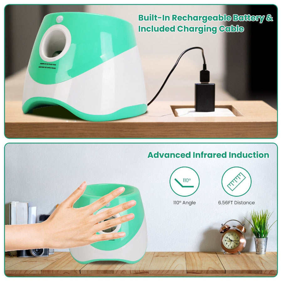 Automatic Ball Launcher for Dogs | 3 Distances | 6 Balls Included