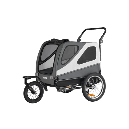 2-in-1 Dog Bike Trailer & Stroller | 100 lb Capacity with Universal Bicycle Coupler