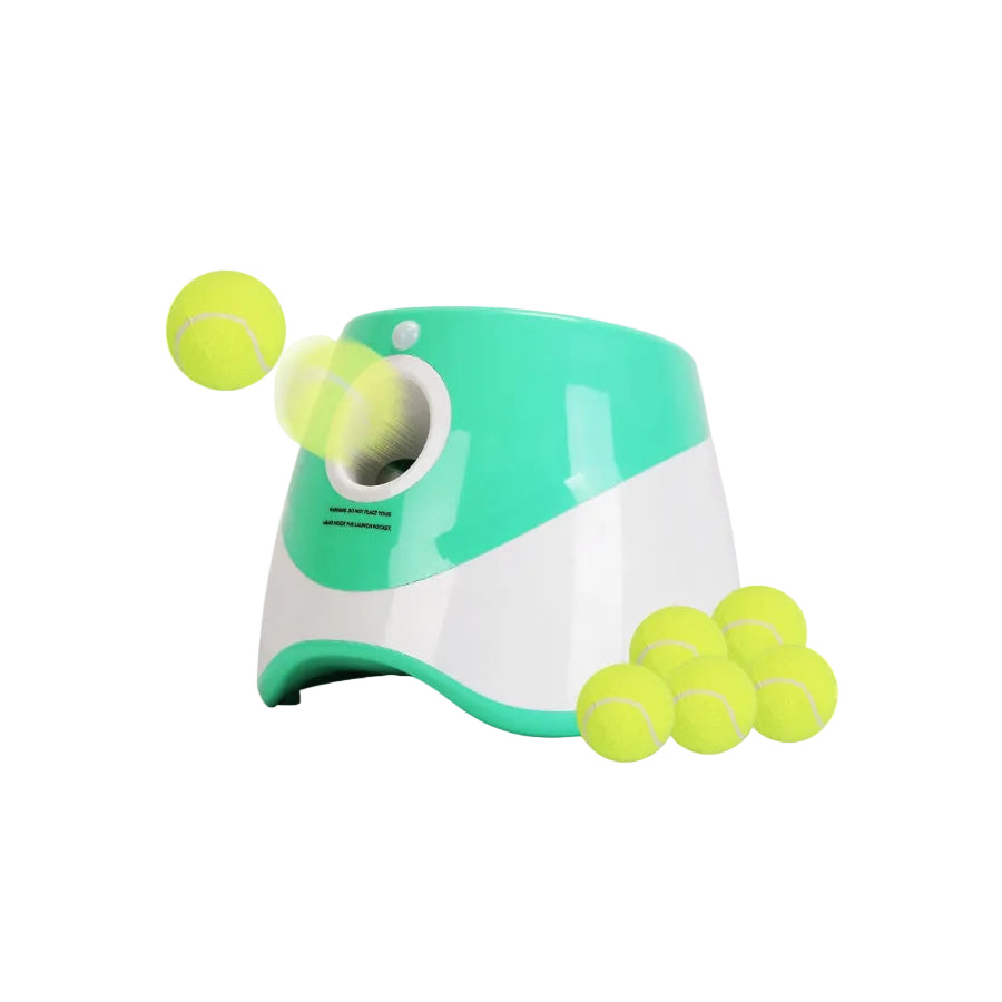 Automatic Ball Launcher for Dogs | 3 Distances | 6 Balls Included