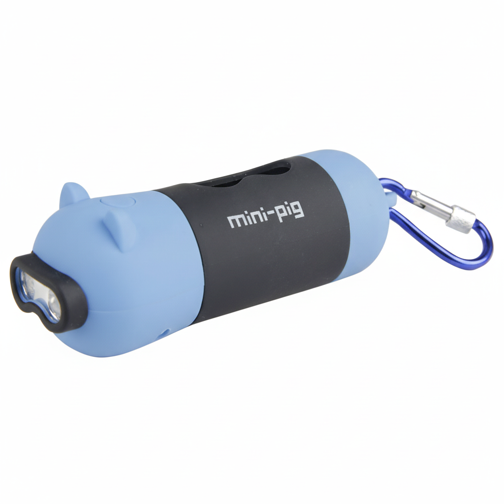Resized blue mini-pig flashlight